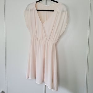Blush Pink fit n flare mini dress
